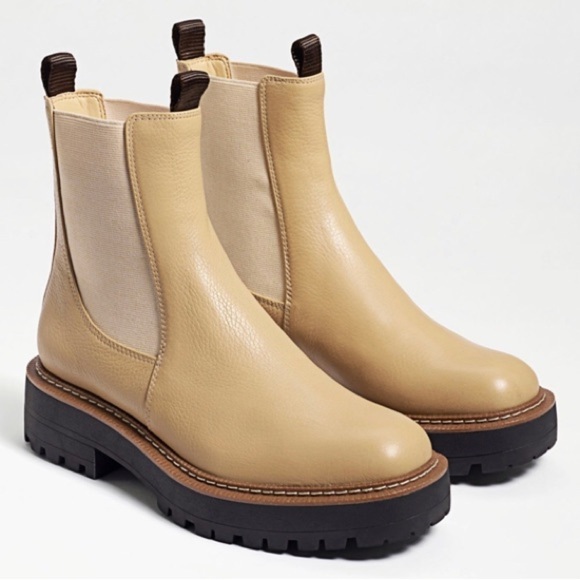 NEW! Sam Edelman Sesame Leather Laguna Chelsea Boot - Size 5 - Picture 1 of 16